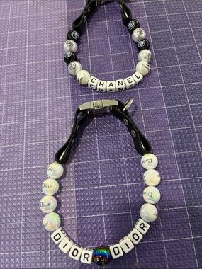Designer-Inspired pet collar Black & White